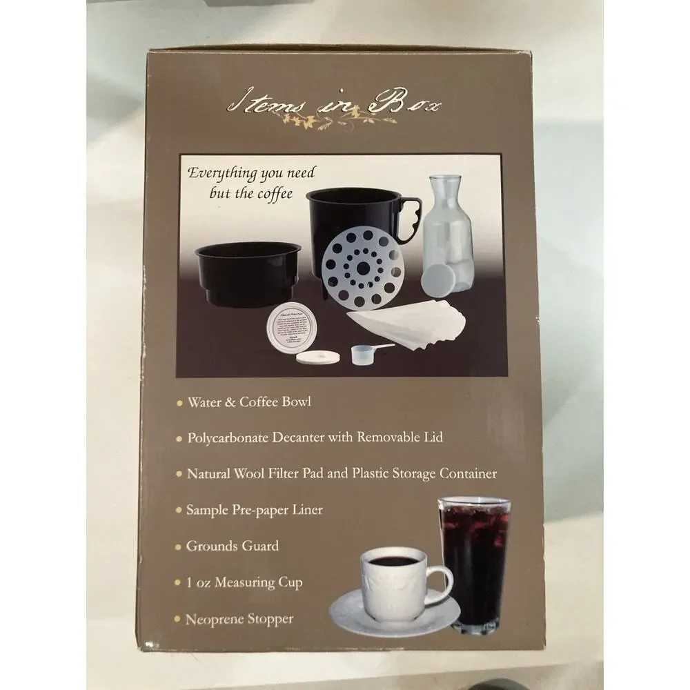 RARE Vintage FILTRON Cold Brew System Cold Water Brewing System NOS NEW Open Box